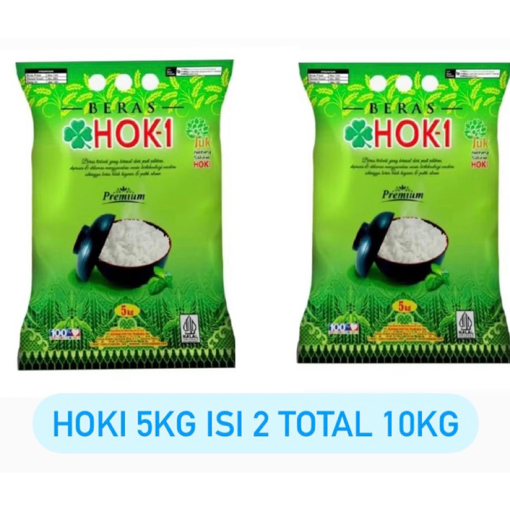 

HOKI / HOK-1 BERAS PREMIUM Kemasan 5kg isi 2 TOTAL 10kg
