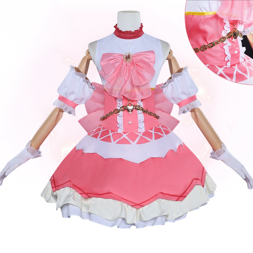 Puella Magi Madoka Magica cosplay Madoka Kaname cosplay costume and wig shoes