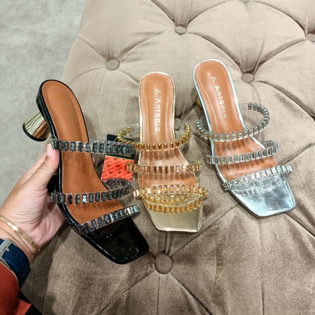 sandal wanita pesta heels 7cm A.ANTONIO original