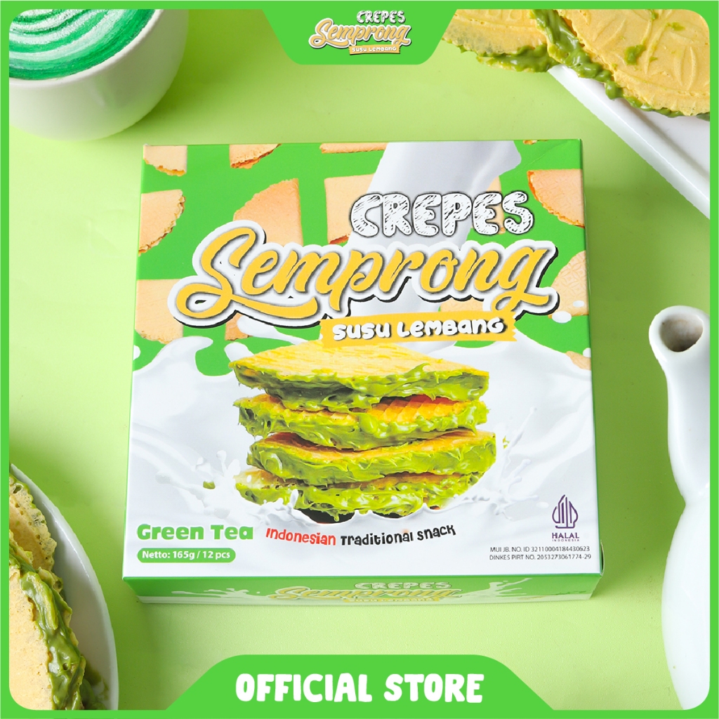 

Semprong Susu Lembang - Greentea Susu Kue Semprong Cemilan Oleh-Oleh Bandung