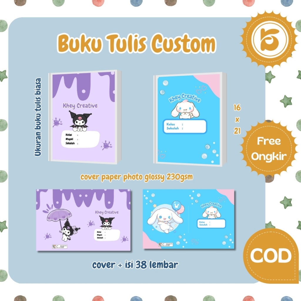 

KS BUKU TULIS BUKU PETAK CUSTOM KARAKTER GIRL SERI 2 NAMA MAPEL KELAS Buku Tulis Custom Nama | Bisa Custom Pakai Foto Sendiri | Desain Menarik dan Aesthetic