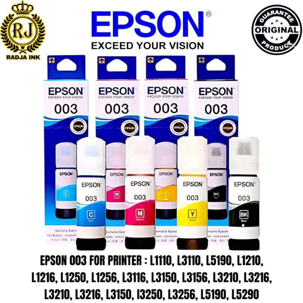 TINTA EPSON 003  VARIAN FOR PRINTER L1100/L3110/L3210/L3150/L5190