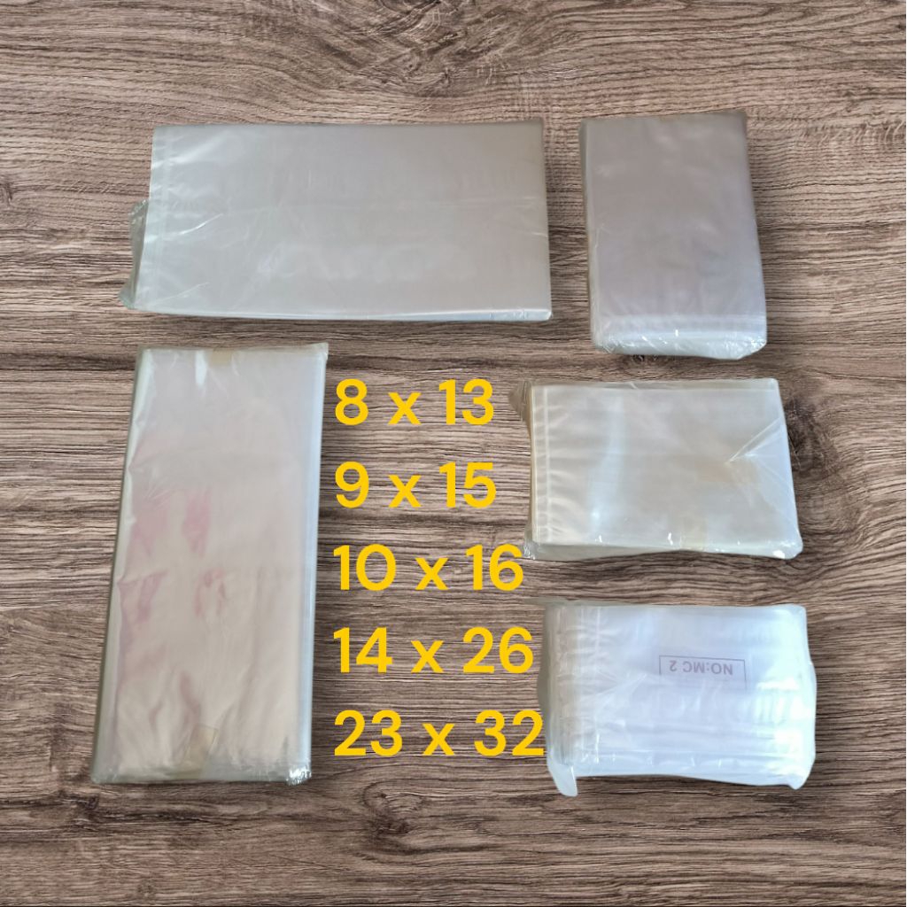 {TG} Plastik PP bening 0.3 micron ° ukuran 23x32 8x13 9x15 10x16 14x26 (per 250 gram) kantong PP ben