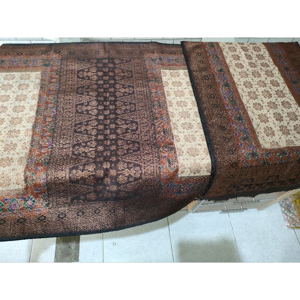 Songket Palembang Asli Motif Tiga Negeri Special Kristal Tembaga