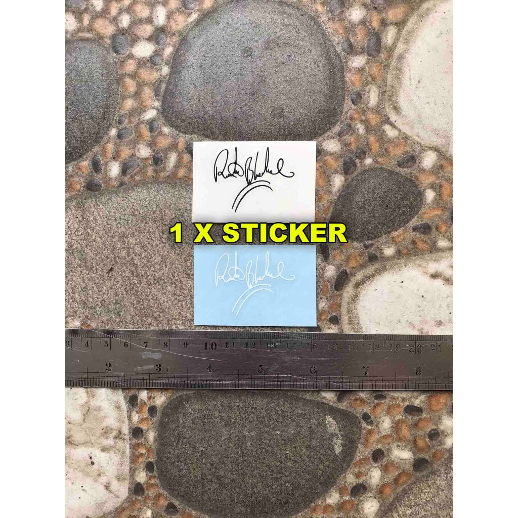 

Ritchie Blackmore Signed Sticker Signature Autograph Electric Guitar Headstock Sign Tanda Tangan Kepala Gitar Elektrik Fender Stratocaster Strato