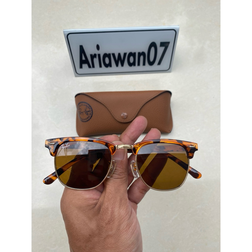 kacamata Ray-Ban club master tortoise kaca coklat sz 51