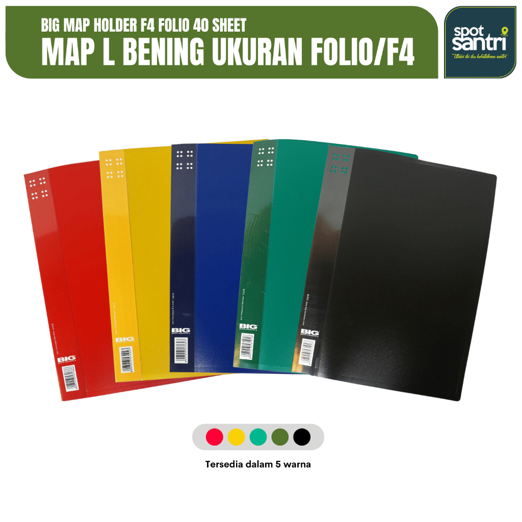 

BIG Map Holder L 8806 | Map Kertas Dokumen F4/ Folio Isi 40 Sheet [PCS]