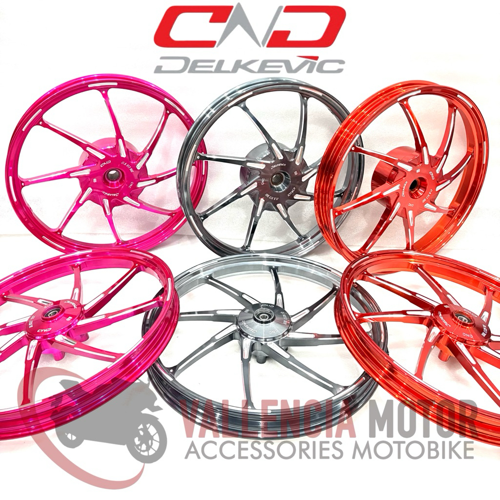 DELKEVIC VELG/PELAK RACING CNC M8 UKURAN 140/160-17 MOTOR MIO SPORTY/ SMILE VARIO 125/150 BEAT SCOPY