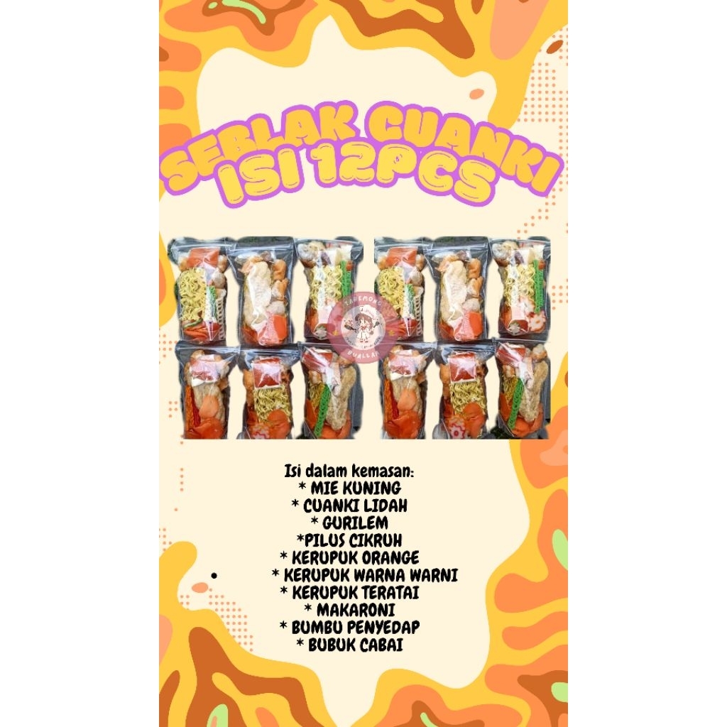 

SEBLAK CUANKI PAKET USAHA ISI 12PCS