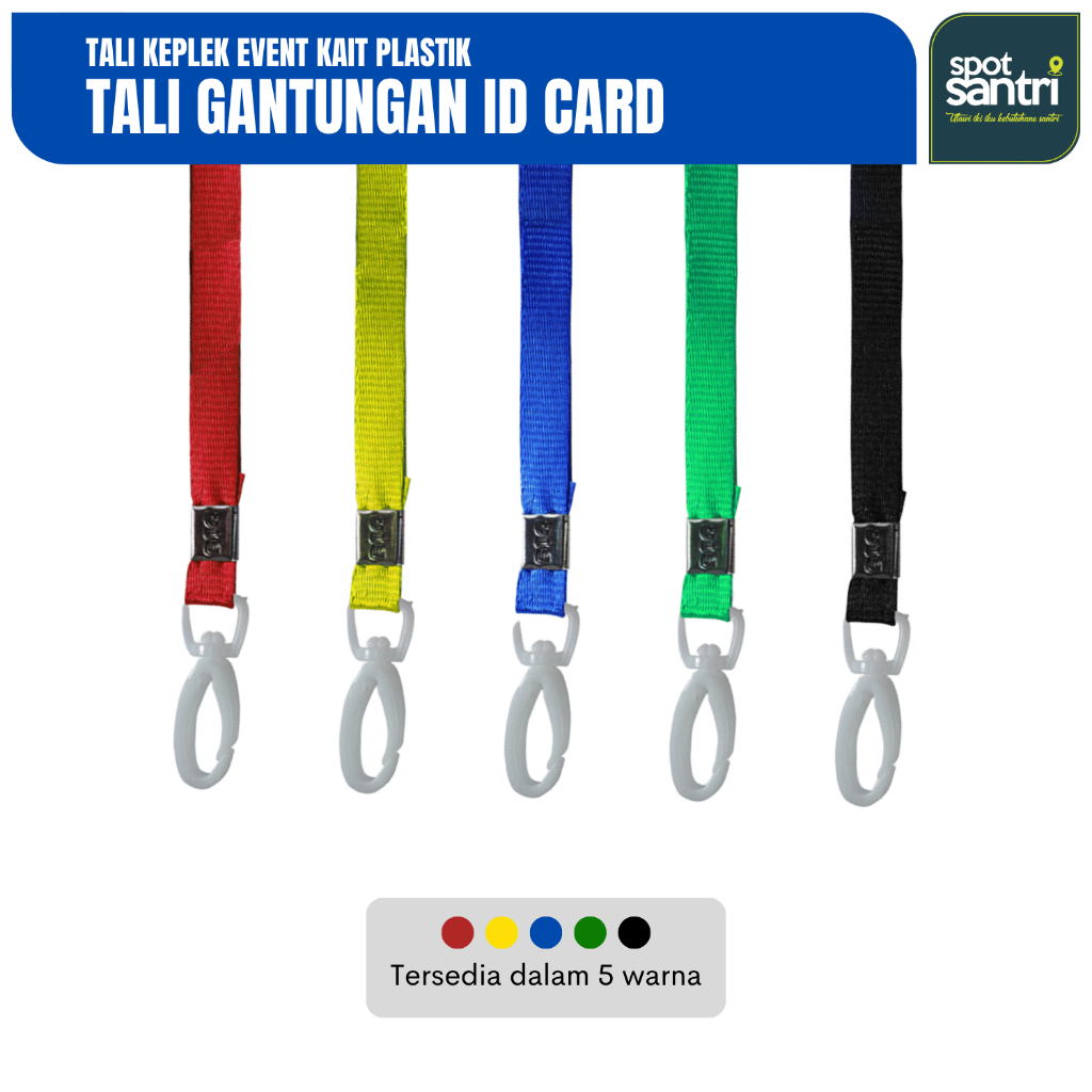 

Tali Gantungan Dada ID Card Kait Plastik | Lanyard Keplek BIG [PCS]