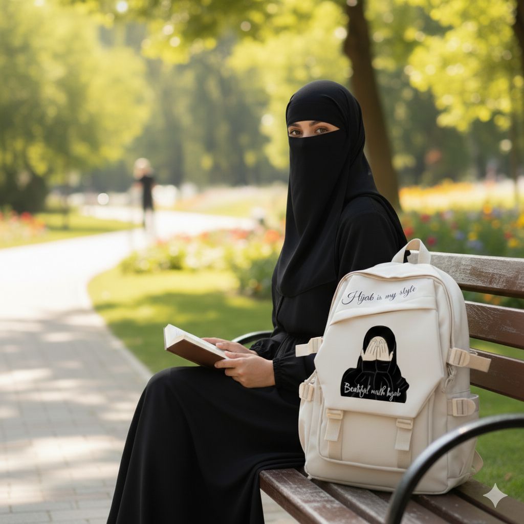 Tas Ransel Wanita Muslimah Hijab Style – Backpack Trendy Luas & Nyaman untuk Kuliah, Sekolah, Kerja