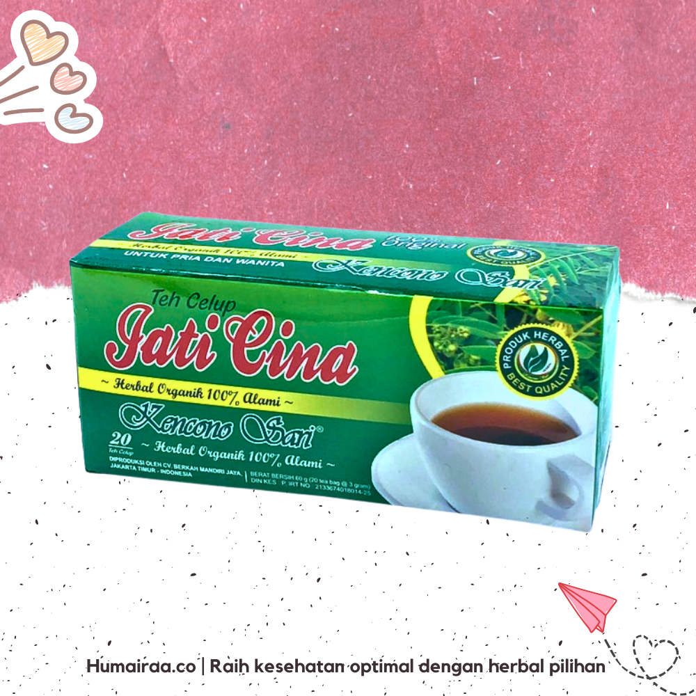 

Teh Celup Jati Cina Kencono Sari 100% ORIGINAL TANPA RAGU OBAT HERBAL BPOM HALAL MUI DINKES PIRT