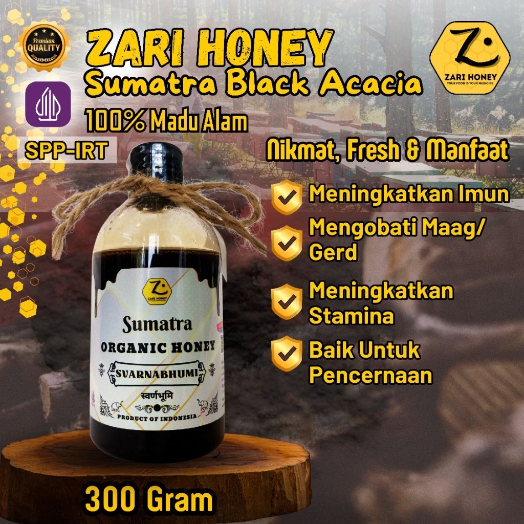 

ZARI HONEY SUMATRA BLACK ACACIA 110 Gram Madu Murni Asli 100% Alami Pure Natural Raw Premium