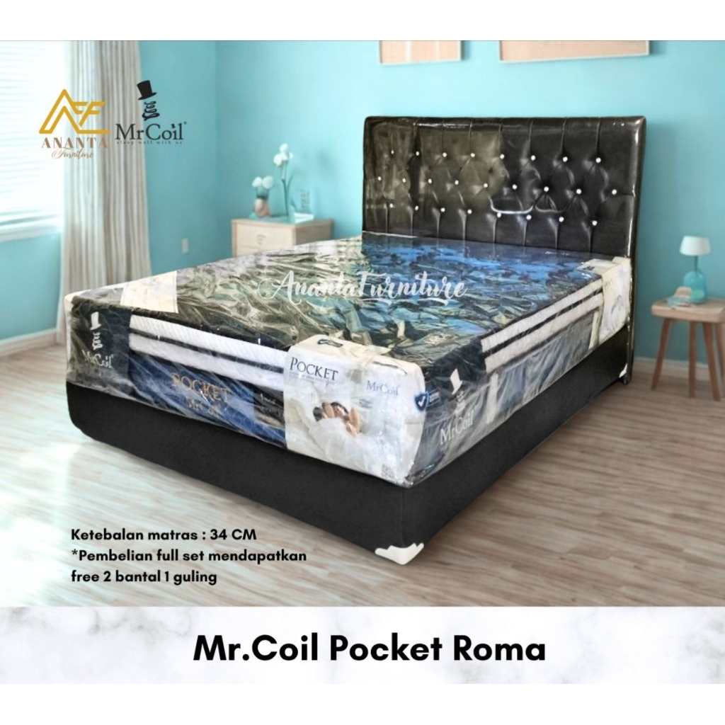 [PROMO] FULL SET / SPRING BED / MATRAS / KASUR - MR COIL POCKET - PENGIRIMAN HANYA UNTUK DAERAH BALI