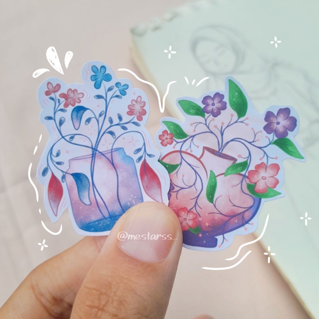 

STIKER FLOWERS AESTHETIC DIE CUT JOURNAL DECOR DIY PLANNER - STIKER BUNGA 36PCS/SET~MESTARSS