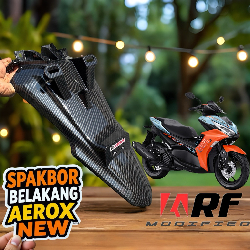 Spakbor belakang Aerox 155 new connected Carbon