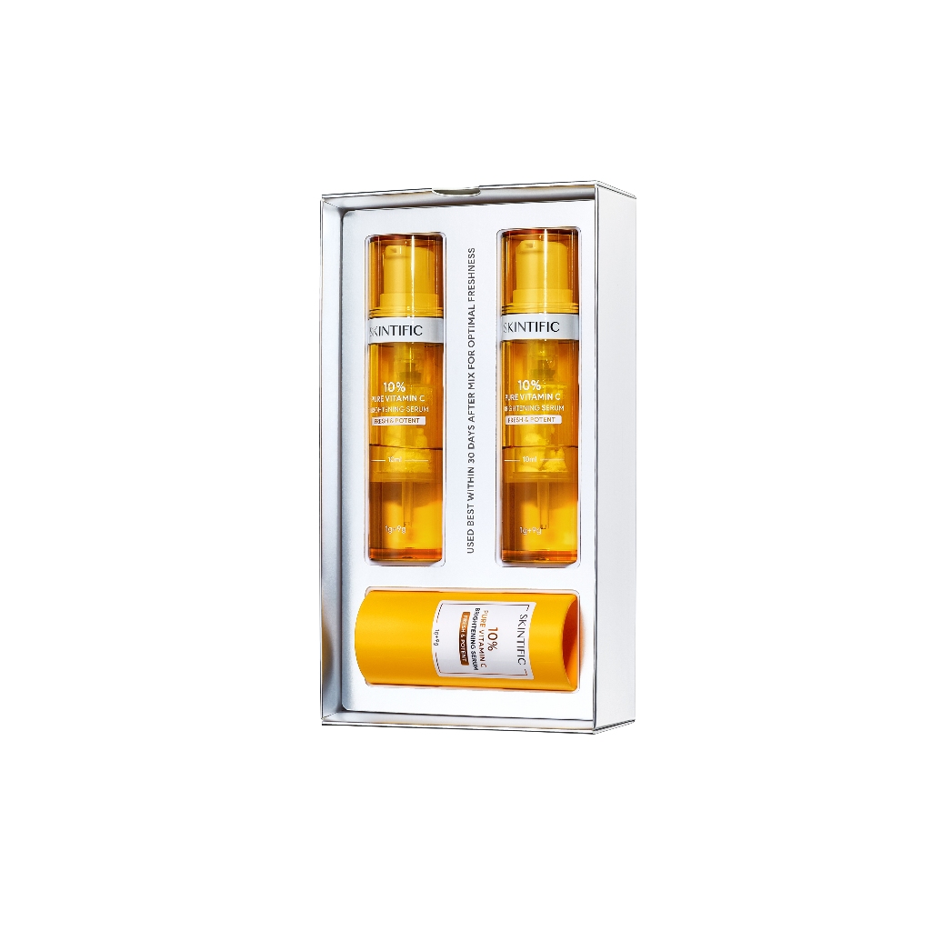 Skintific 10% Pure Vitamin C Fresh Brightening Serum - Mencerahkan Dark Spot 10ml x 2 pcs