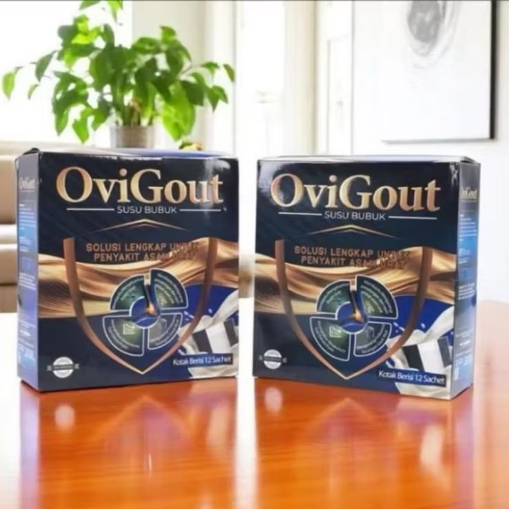 

2 Box Ovigout (1 Box 12 Sachet) Milk Asli Original Susu Asam Urat Nyeri Sendi Dan Kolesterol