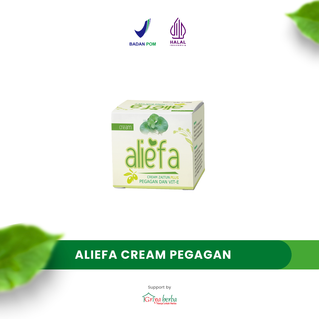 GRIYA HERBA Aliefa Cream Zaitun Plus Pegagan Antioksidan 15 gr Krim Pemutih Wajah Glowing Cepat