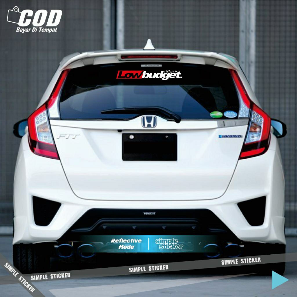 Jungle_Shop_ Stiker Low Budget Stiker Kaca Mobil Bahan Reflective Menyala