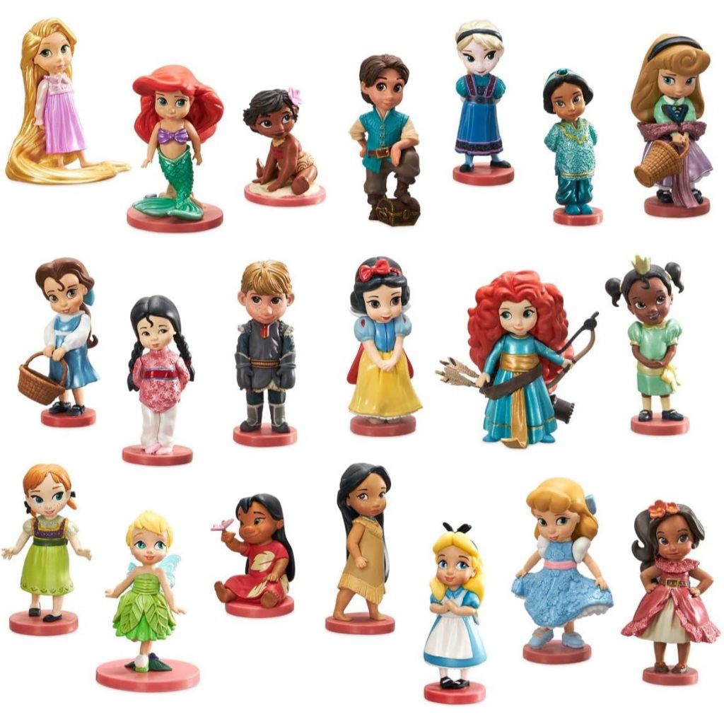Disney Store Girl's Animators' Collection Mega Figurine Play Set – 20-Piece Set, Authentic Character