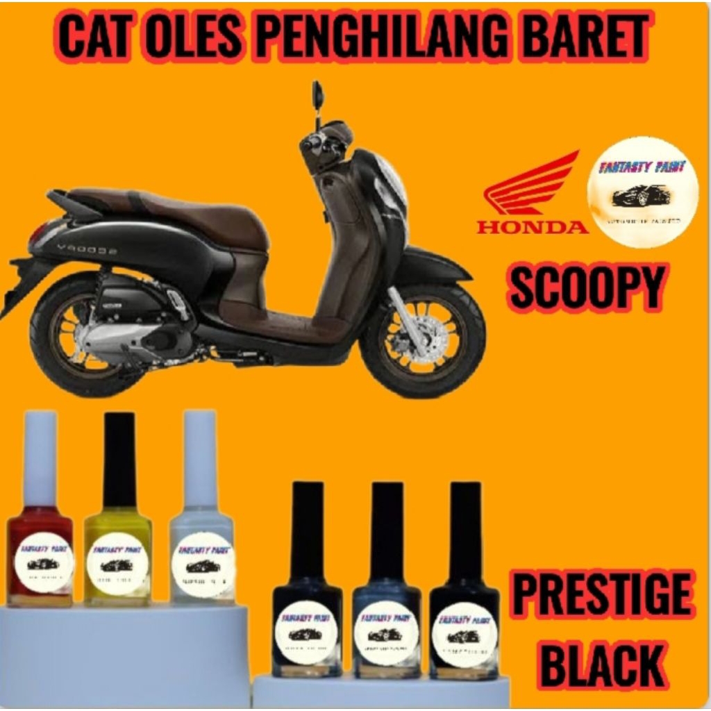 CAT OLES PENGHILANG BARET MOTOR HONDA SCOOPY 2018,2019,2020,2021,2022,2023,2024 HITAM DOFF/PRESTIGE 