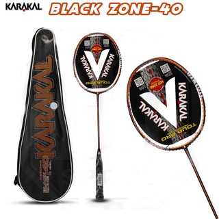 Raket Original Karakal Black Zone 40 Bonus Senar Tas Kaos Badminton