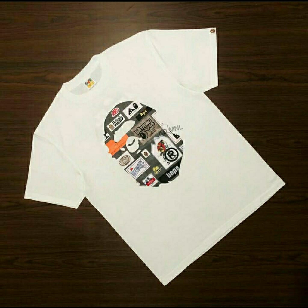 KAOS BAPE PREMIUM MIROR COTTON 20'S KAOS BAPE FULLTAG KAOS BAPE HITAM