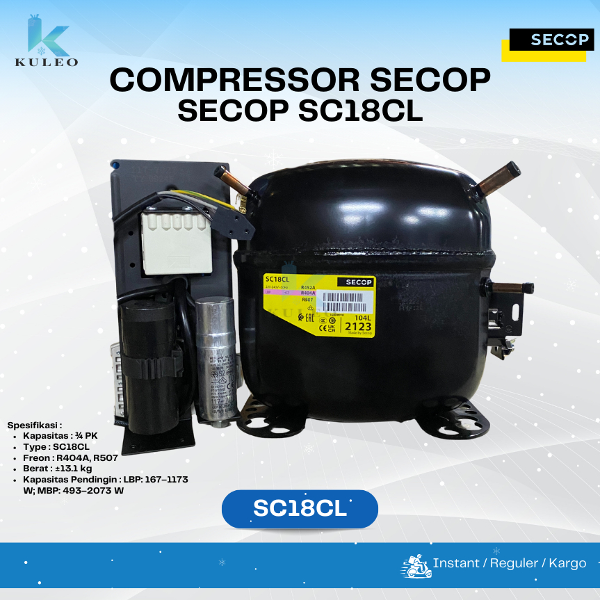 Compressor SECOP SC 18CL - Kompresor secop sc18cl - Kompresor 3/4 PK