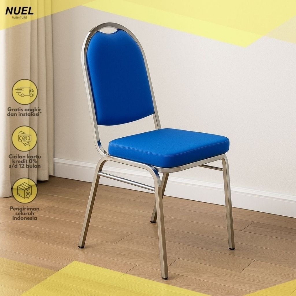 Kursi Susun Pipa Kotak | Kursi Futura | Kursi Susun Hajatan | Kursi Pesta MERK MATRIX
