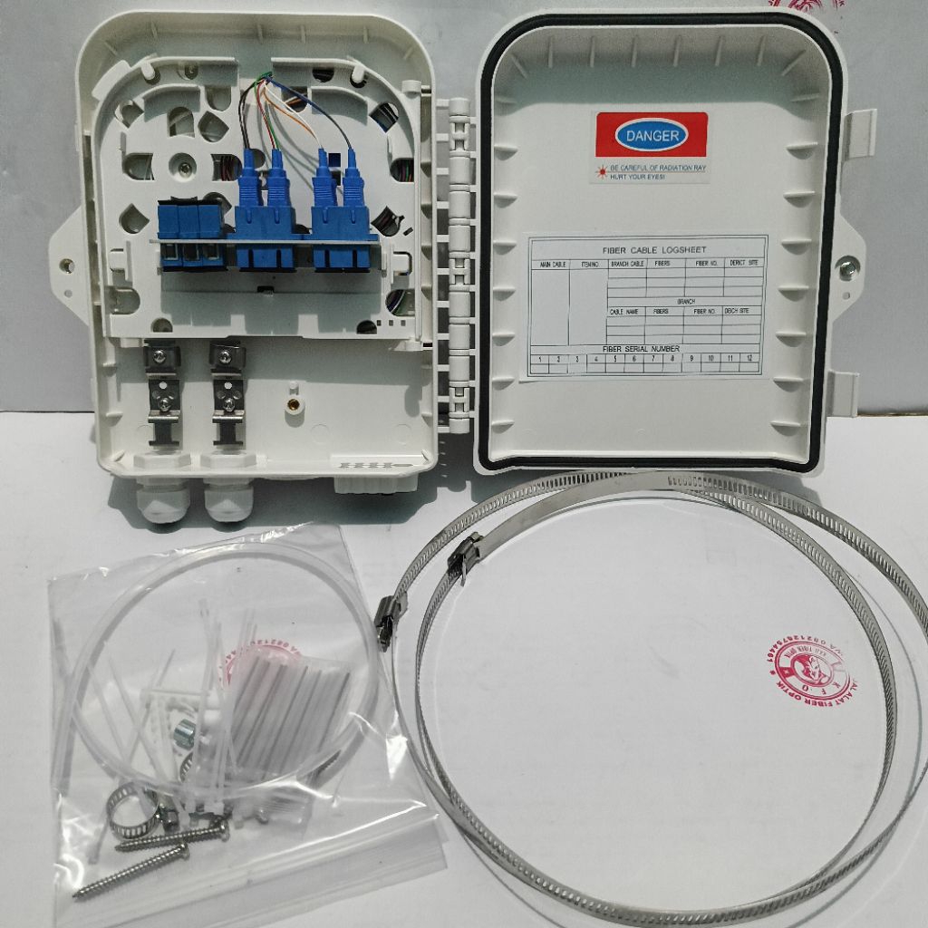 odp 8 core lengkap spliter PLC 1:8 / Odp 8 core lengkap