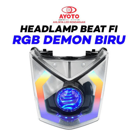 HEADLAMP FULLSET BEAT FI 2013-2016 / REFLEKTOR BEAT BILED PROJIE PROJECTOR AYOTO CUSTOM SEIN WELCOME