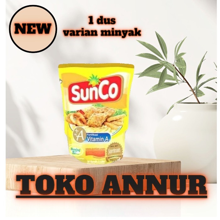 

1dus minyak goreng premium sunco kemasan refill 2lt, varian