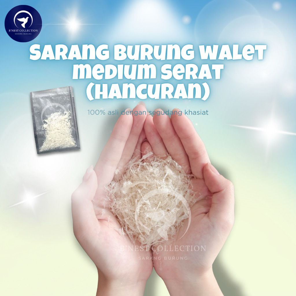 

Sarang Burung Walet Bersih Premium Siap Saji (Hancuran) - Harga Per Gram