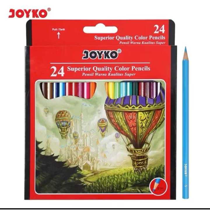 

Joyko Pensil Warna CP-101 Superior Quality 24 WARNA PANJANG Color Pencils Hexagonal Grip