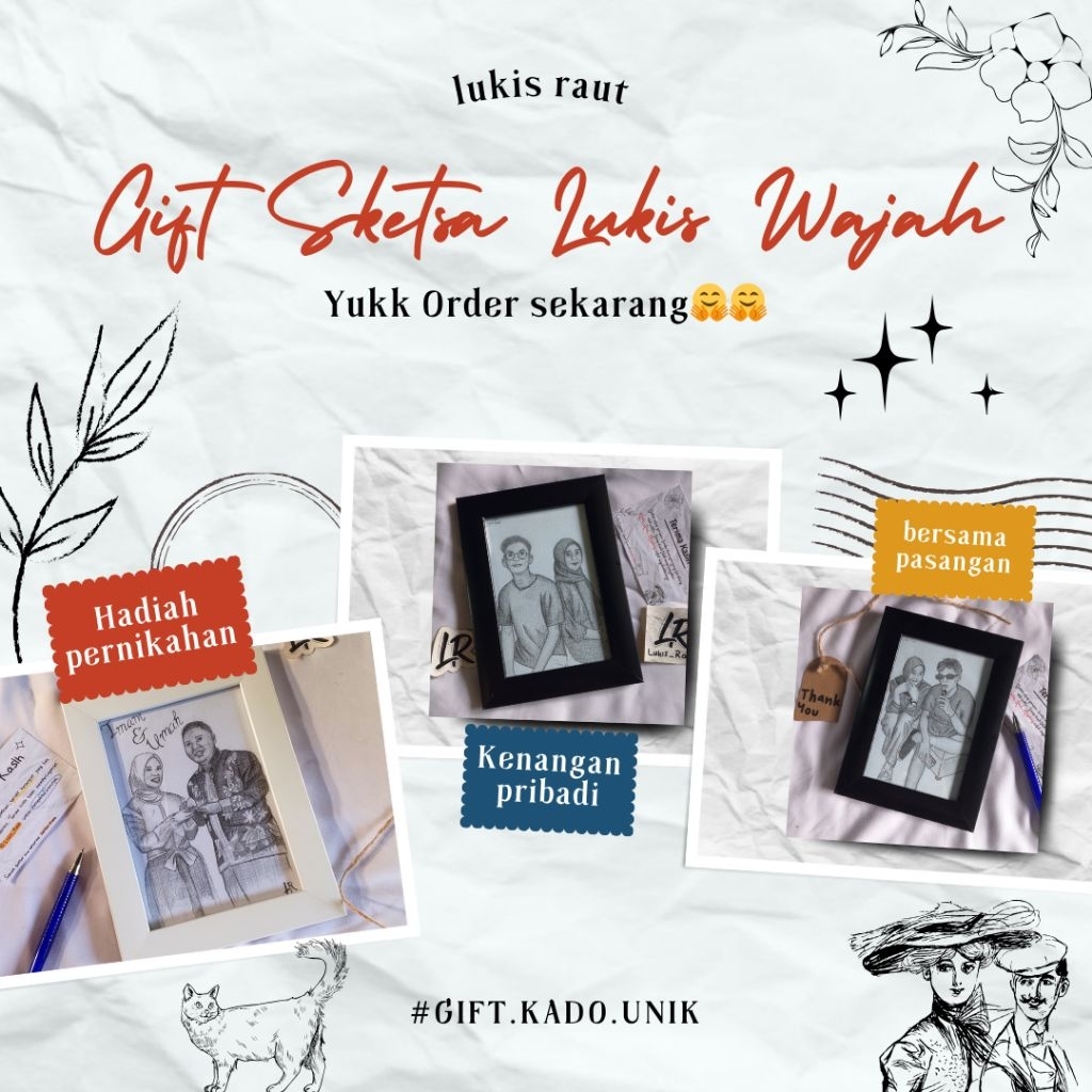 

Sketsa lukis 3R + Free Bingkai