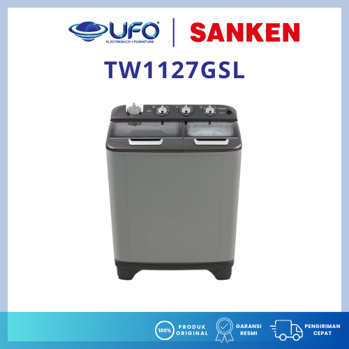 Sanken Mesin Cuci 2 Tabung Deluxe 10Kg TW1127GSL