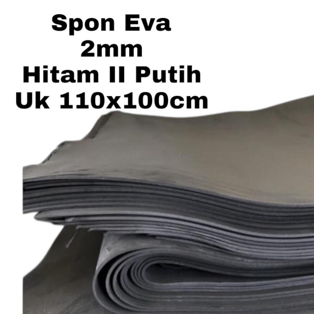 Spon eva 2mm uk 110x100cm hitam putih busa ati spon ati kerajinan spons murah