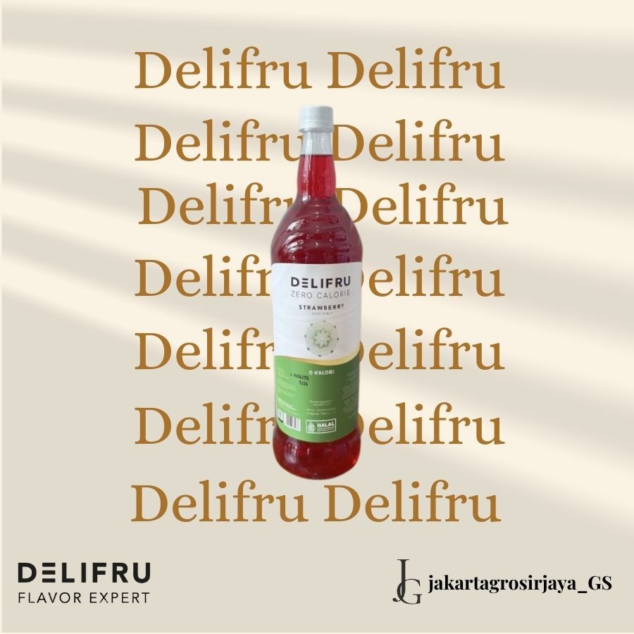 

Delifru Zero Calorie Free Sugar Strawberry Syrup 1 Liter - Sirup Bebas Gula 0 Kalori Stroberi