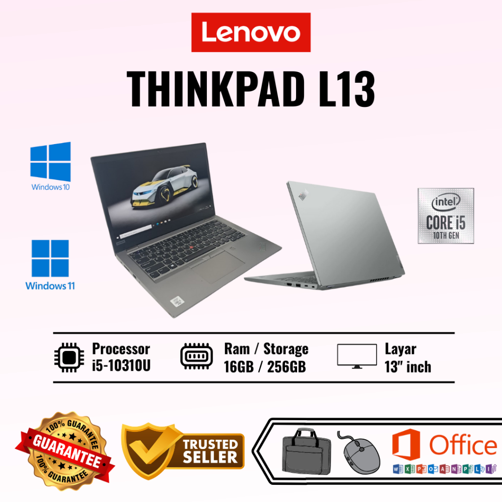 Laptop 2nd Lenovo Thinkpad L13 Ram 16GB SSD 256GB Second Bergaransi | Pusat Laptop Bergaransi