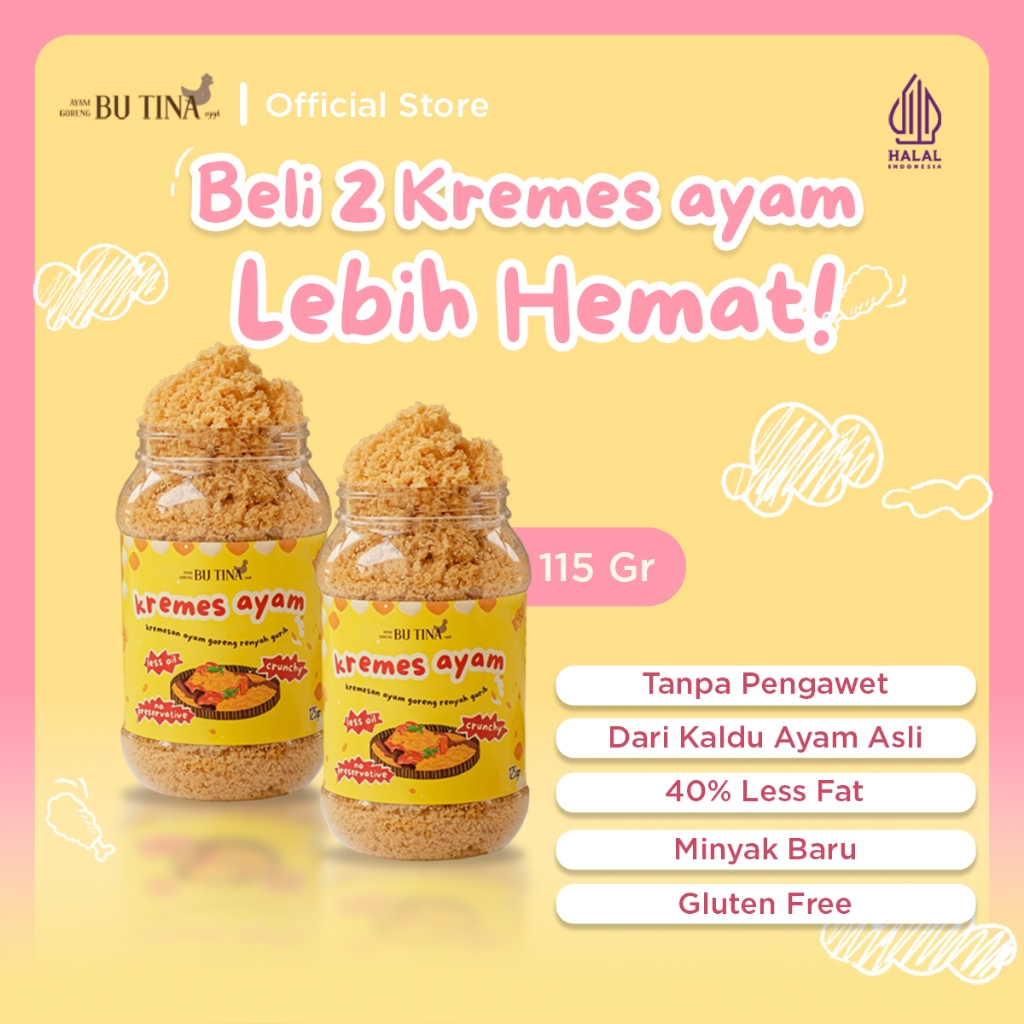 

Kremesan Ayam Bu Tina – Camilan Gurih | Beli 2 Lebih Hemat - 115g