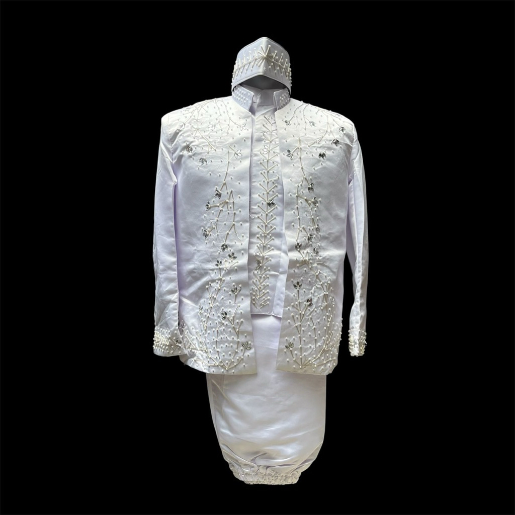 Basofi pengantin putih/Beskap putih sunda