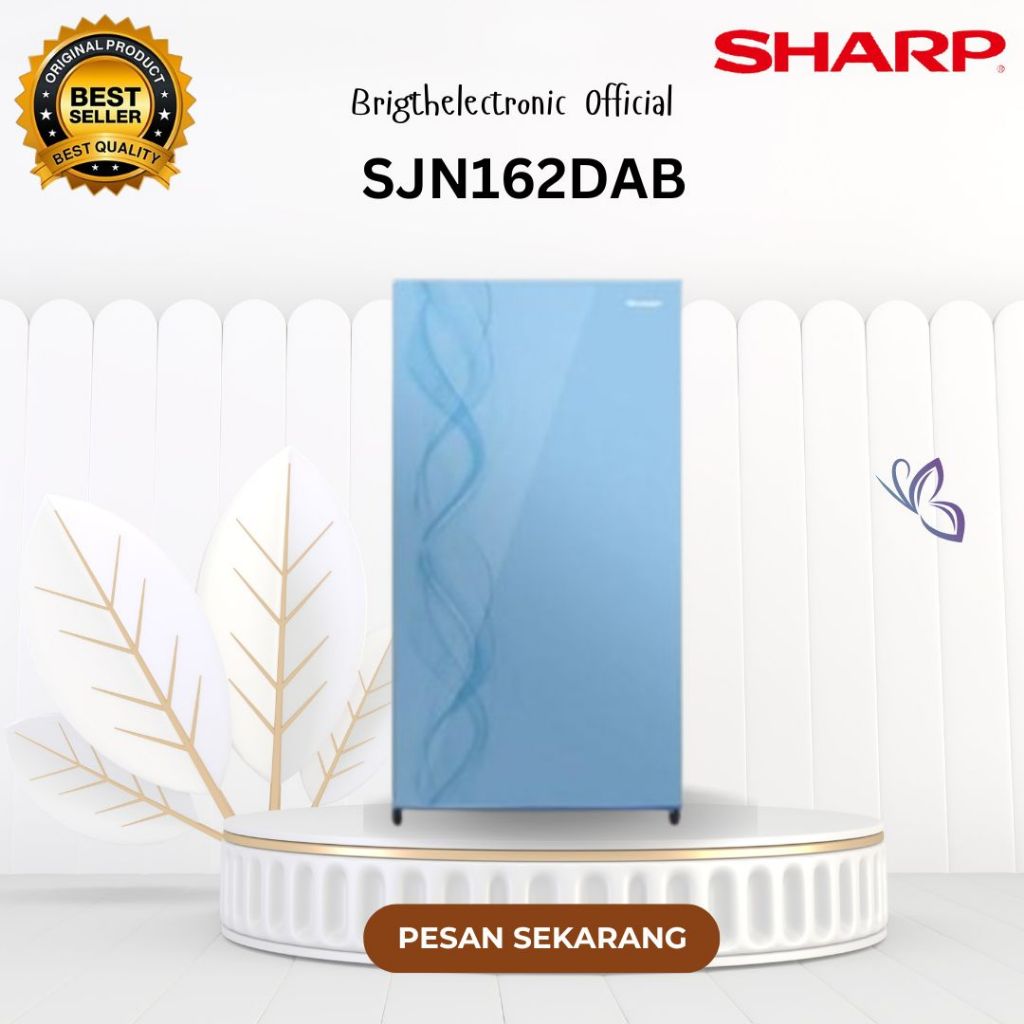SHARP KULKAS 1 PINTU 133 LITER SJN162DAB/SHARP LEMARI ES 1 PINTU SJN 162DAB/SJN 162 DAB/SJN-162DAB