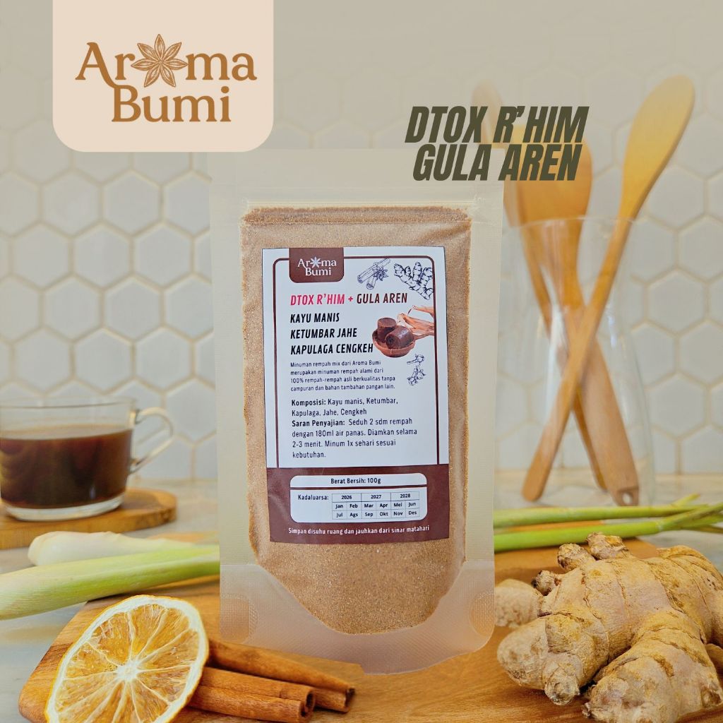 

Aroma Bumi - Dtox R'him Gula Aren JSR Rempah Premium Murah