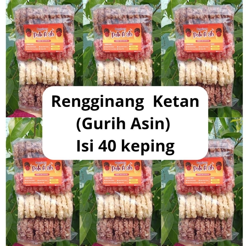 

Rengginang Mentah (Ketan isi 40) Pok A'ah DEPOK Gurih Asin Ketan Putih Hitam Asli Terasi Merah Cemilan Siap Goreng Snacks Food Kerupuk Tanpa Dijemur Murah COD Kriuk Megar No Bantet