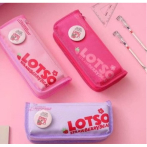 

Tempat Pensil Resleting Bahan Kanvas 2 Sekat Motif Lotso