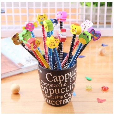 

OST Pensil Karakter Kartun Lucu Motif Garis Polkadot Pensil Karakter + Penghapus Pensil Lucu Ada Penghapus 3D Pensil Fancy Unik Pensil Warna-Warni Untuk Souvenir Alat Tulis Sekolah TK SD Cartoon Pencil With Eraser