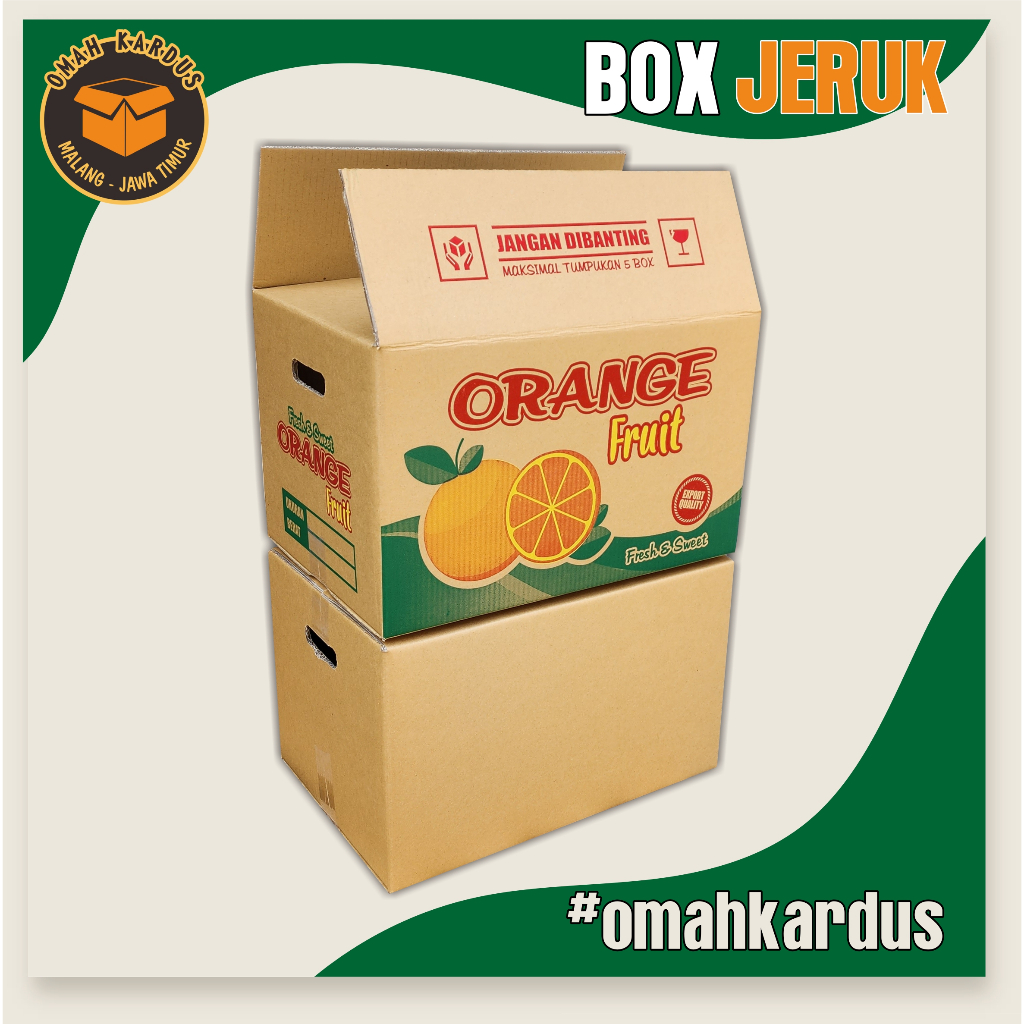 

Box Buah jeruk 48x32x30 cm /double wall tebal/boxbuah/kardusbuah/kardusjeruk/buah