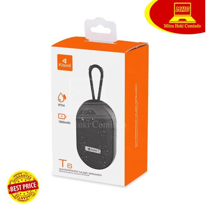 Speaker Bluetooth Portable Mini Kisonli T6 T-6 Waterproof Speaker Wireless