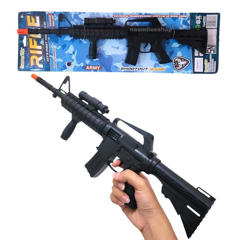 Kretek riffle 50cm MAINAN ANAK PISTOL TEMBAKAN LARAS PANJANG BUNYI PRETEK TANPA PELURU mainan pistol